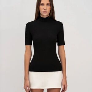 Black and White Short Sleeve Dress